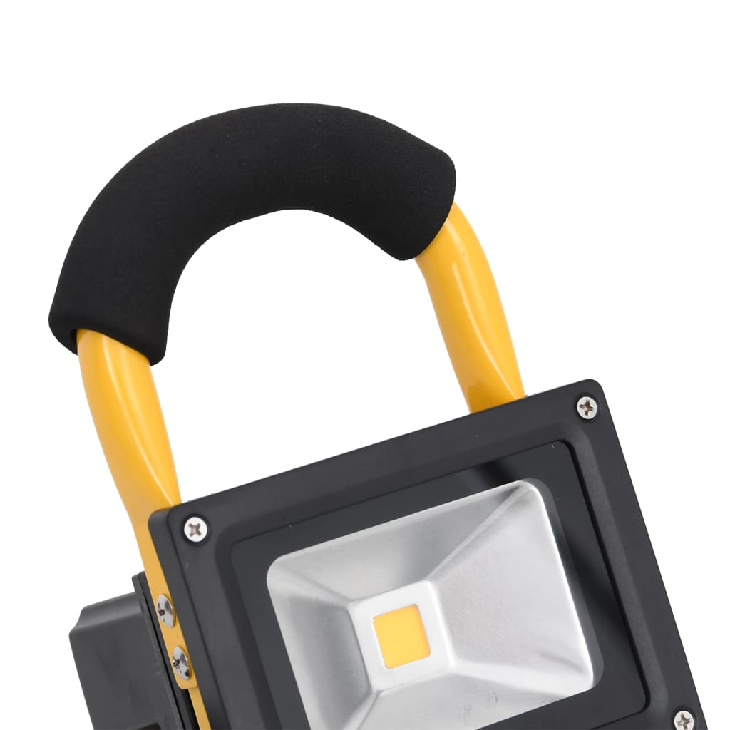 vidaXL Nabíjateľný LED reflektor s rukoväťou 10 W teplé biele svetlo