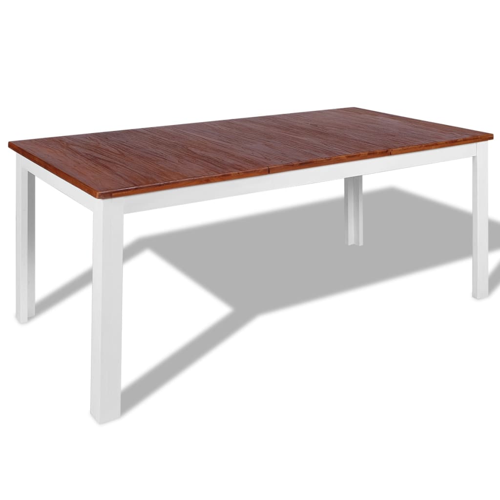 vidaXL Jedálenský stôl z teakového a mahagónového dreva, 180x90x75 cm