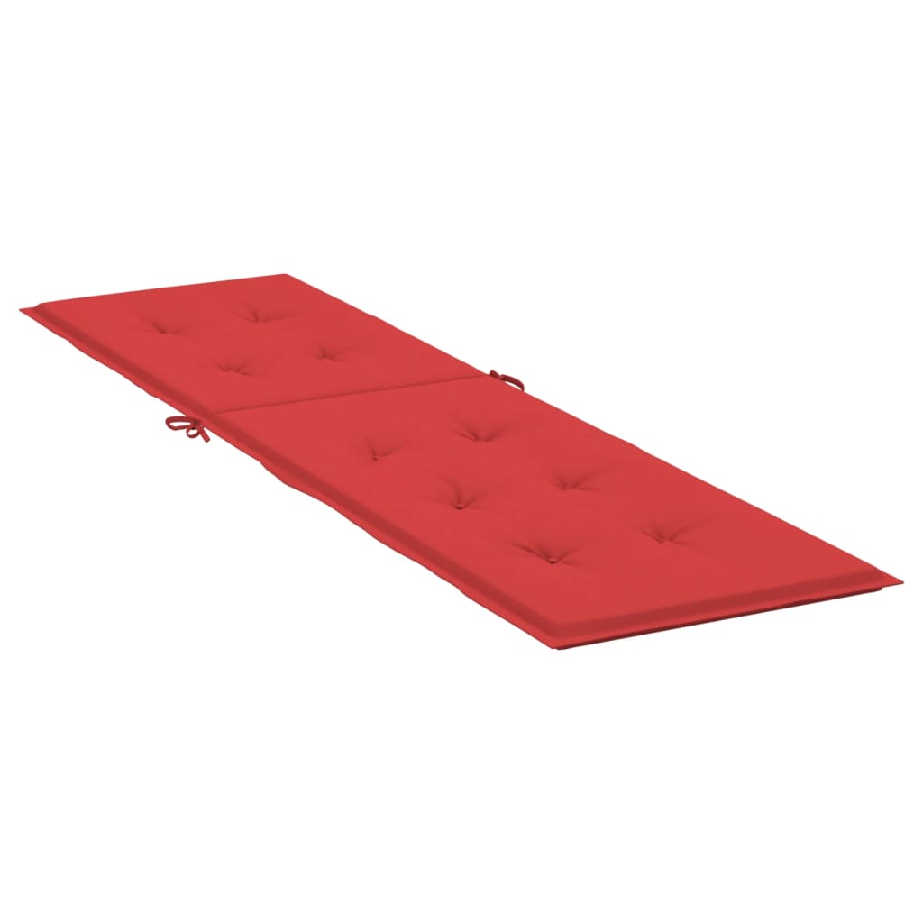 vidaXL Podložka na kreslo na terasu, červená (75+105)x50x3 cm