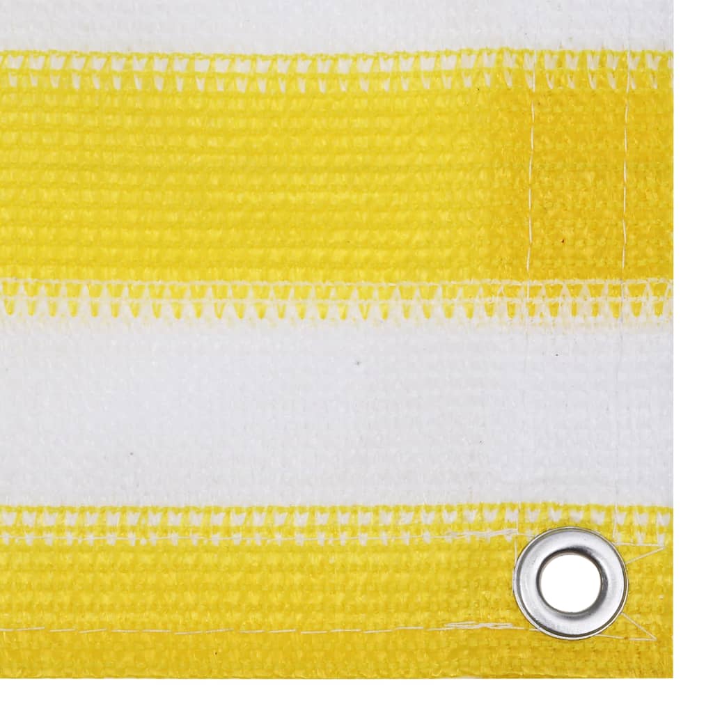 vidaXL Balkónová markíza žlto-biela 120x500 cm HDPE