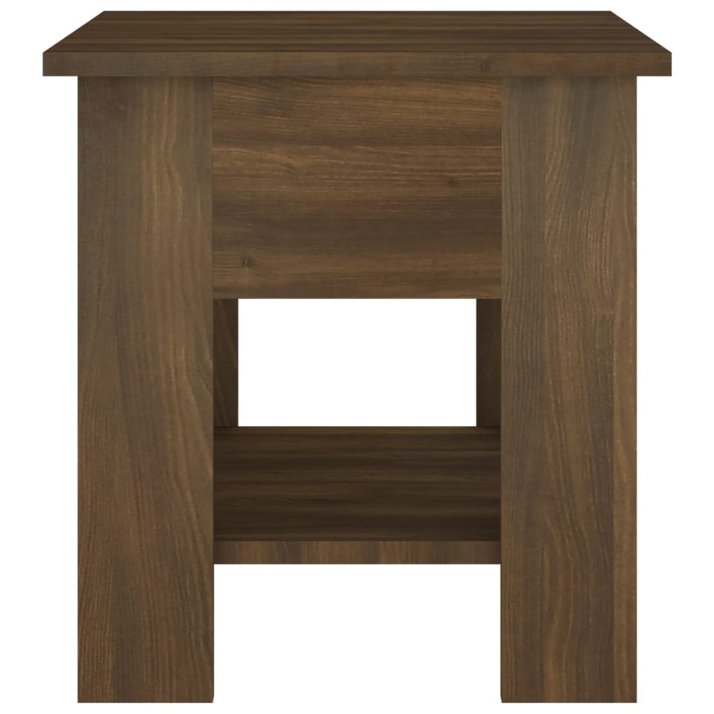 vidaXL Konferenčný stolík hnedý dub 40x40x42 cm spracované drevo
