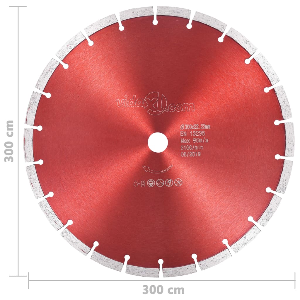 vidaXL Diamantový rezací kotúč oceľový 300 mm