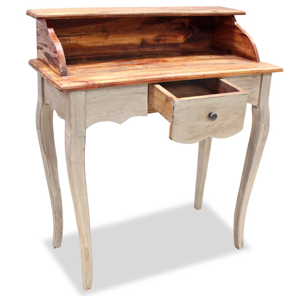 vidaXL Písací stôl z masívneho recyklovaného dreva, 80x40x92 cm