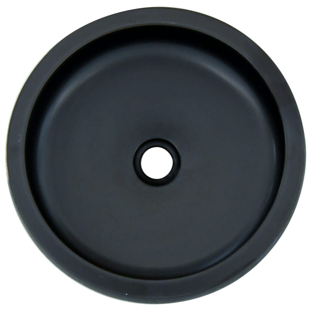 vidaXL Umývadlo na dosku čierno-modré okrúhle Φ41x14 cm keramické
