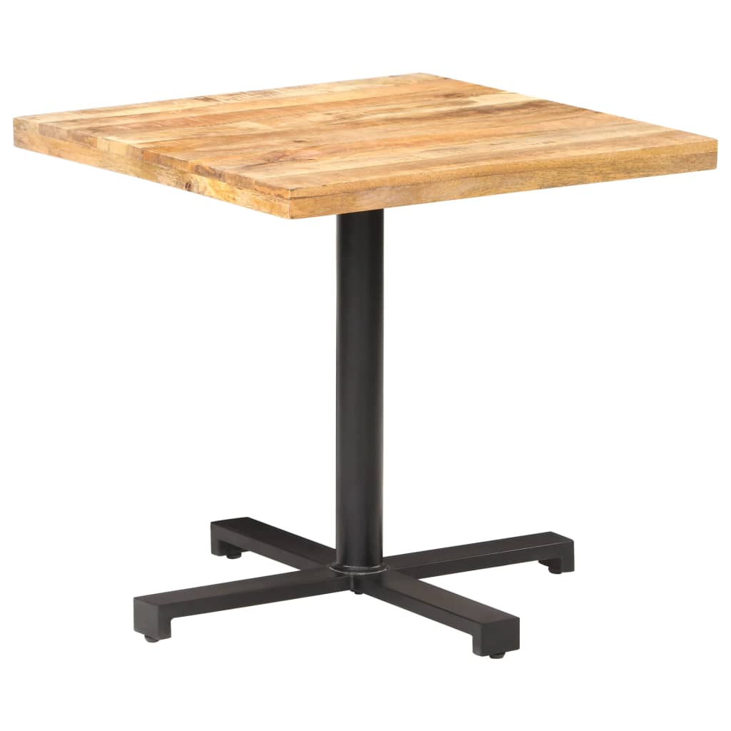 vidaXL Bistro stôl štvorcový 80x80x75 cm surové mangovníkové drevo