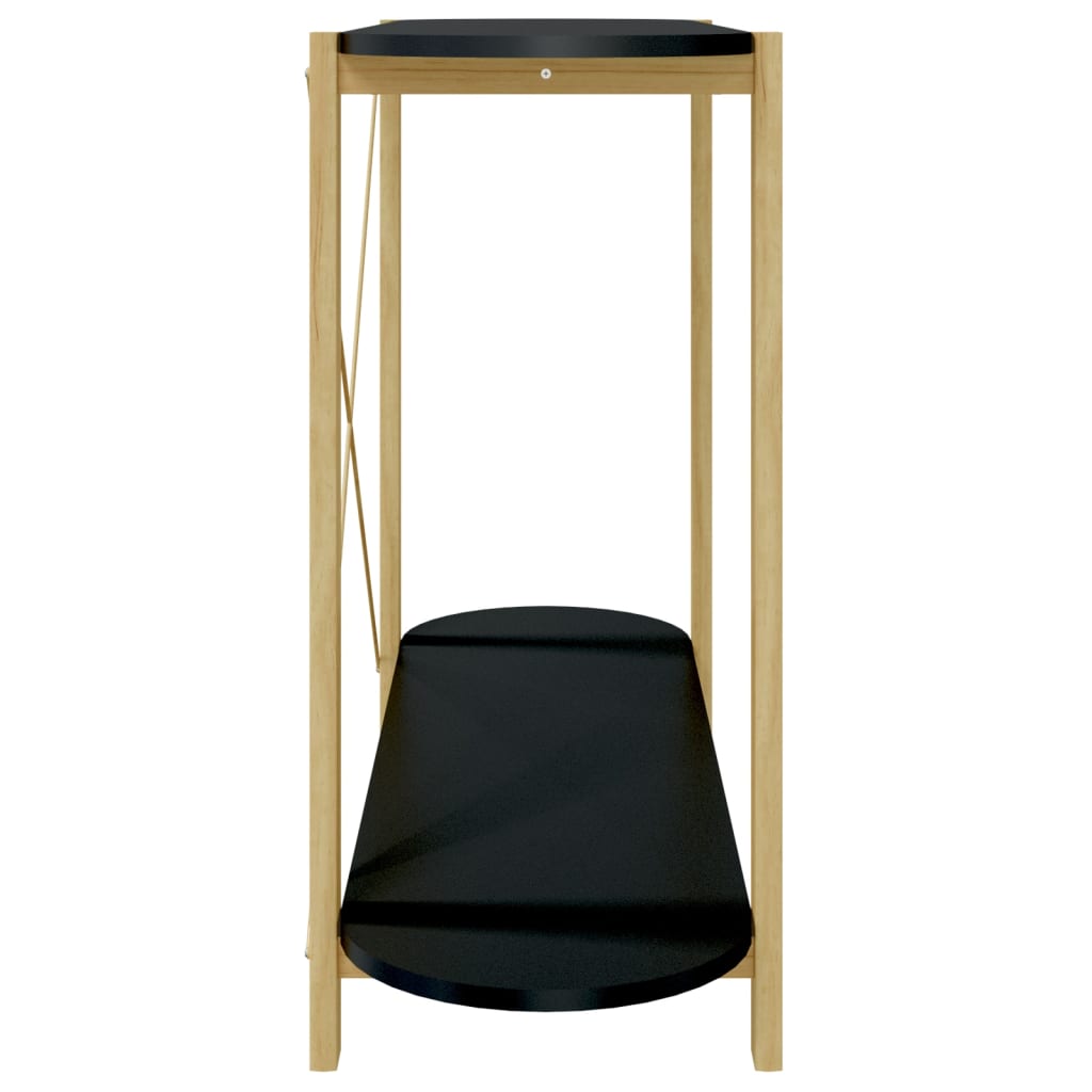 vidaXL Konzolový stolík čierny 110x38x75 cm spracované drevo