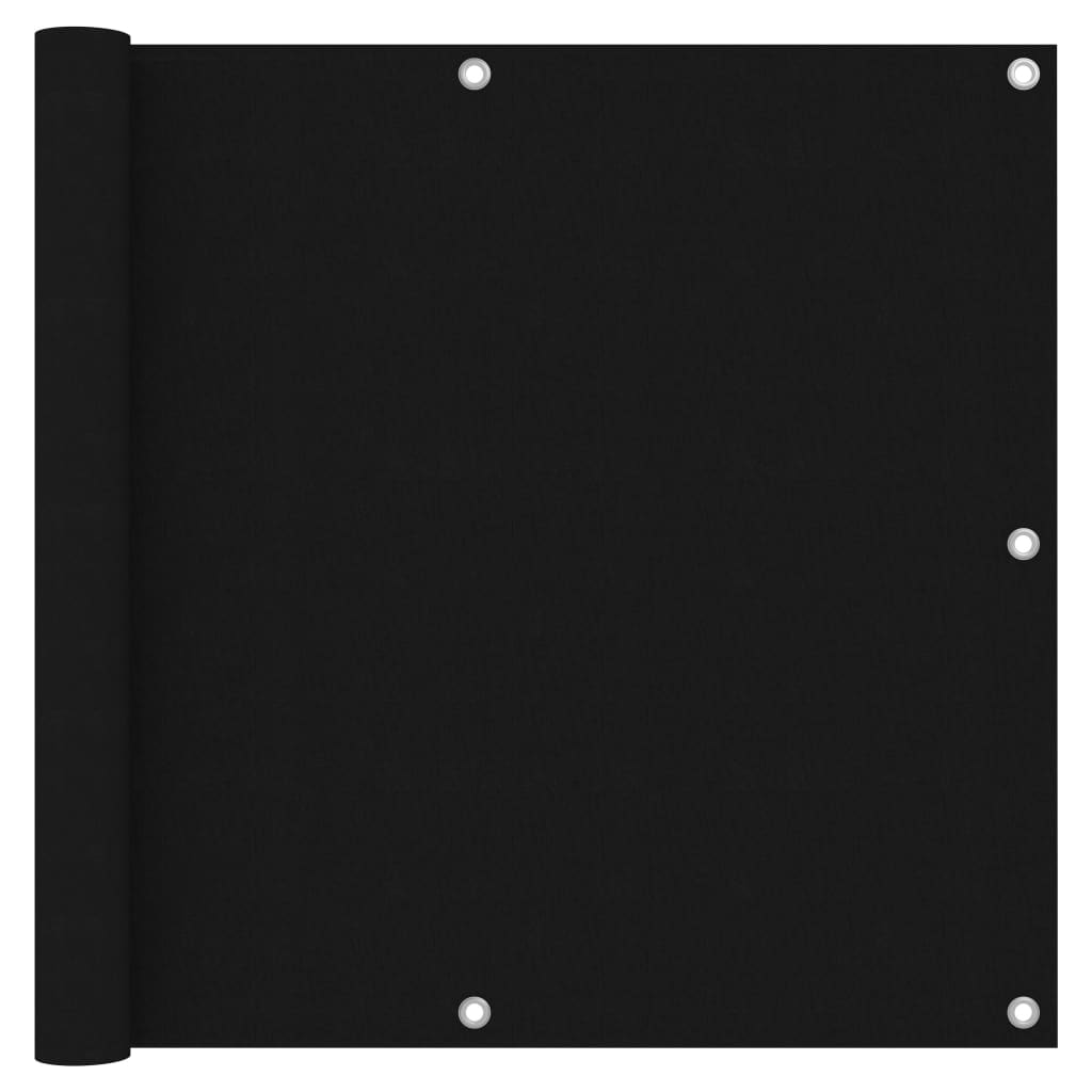 vidaXL Balkónová markíza, čierna 90x500 cm, oxfordská látka