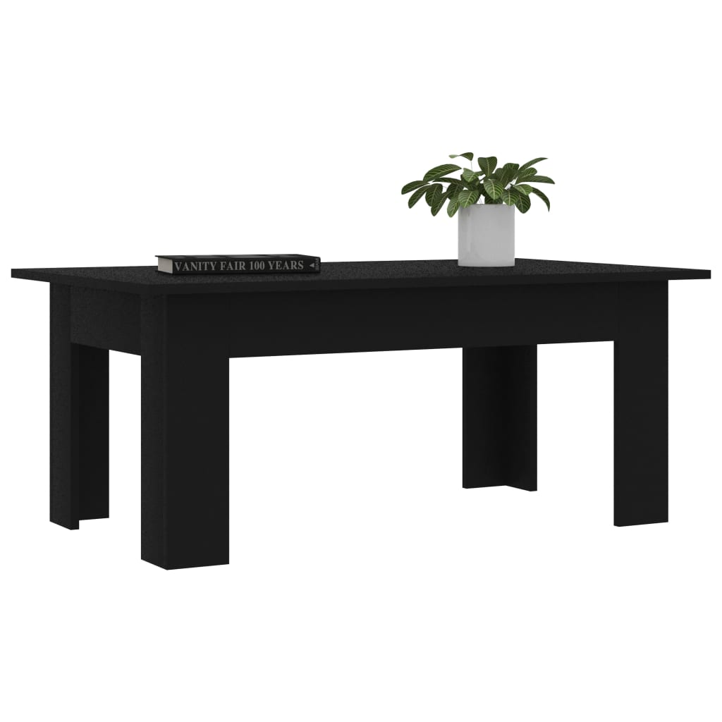 vidaXL Konferenčný stolík čierny 100x60x42 cm drevotrieska