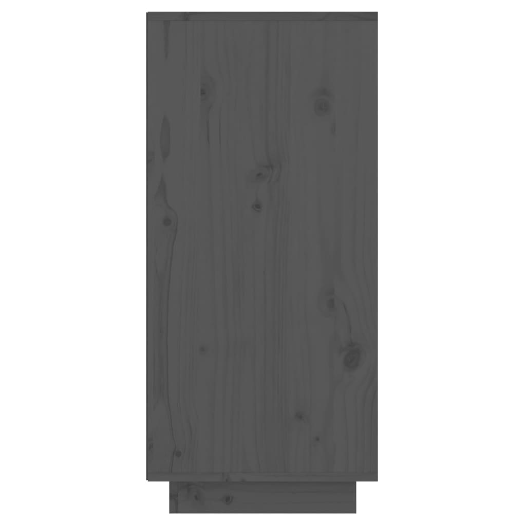 vidaXL Konzolová skrinka sivá 60x34x75 cm masívna borovica