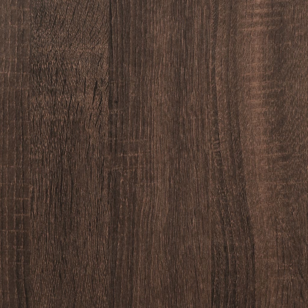 vidaXL Konferenčný stolík, hnedý dub 100x50x45cm, kompozitné drevo+kov