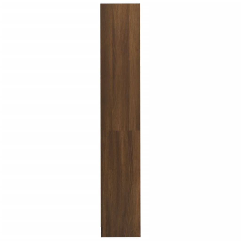 vidaXL 4-poschodová knižnica hnedý dub 80x24x142 cm spracované drevo