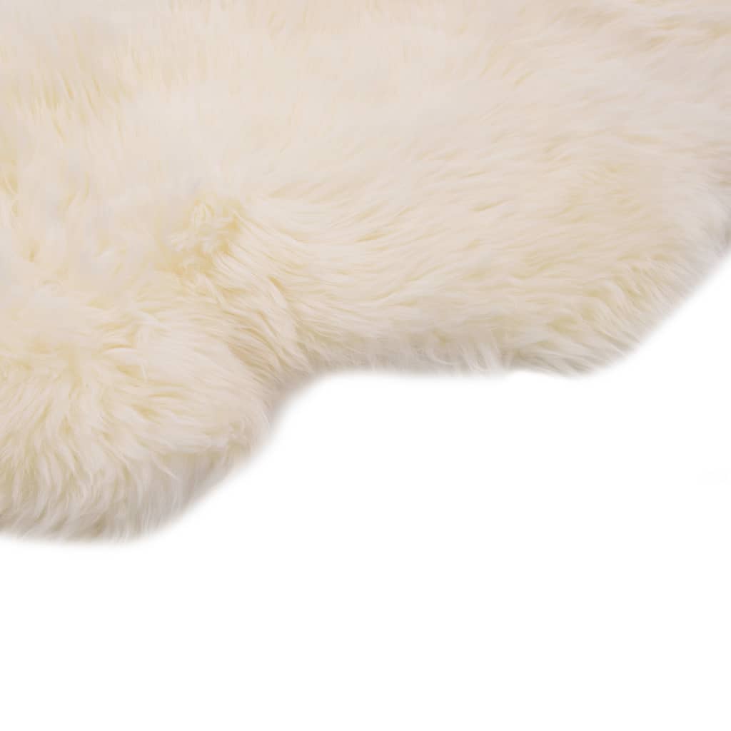 vidaXL Koberec z ovčej kože biely 60x90 cm
