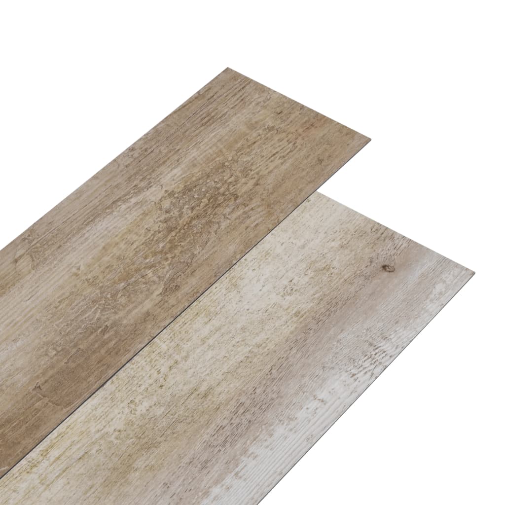vidaXL Nesamolepiace podlahové dosky, PVC 5,26 m² 2 mm, ošúchané drevo