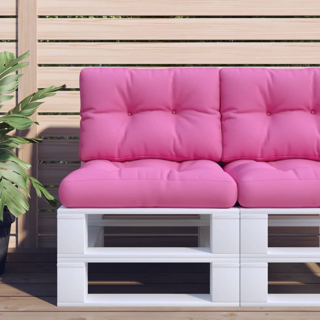 vidaXL Podložky na paletový nábytok 2 ks, ružové, látka