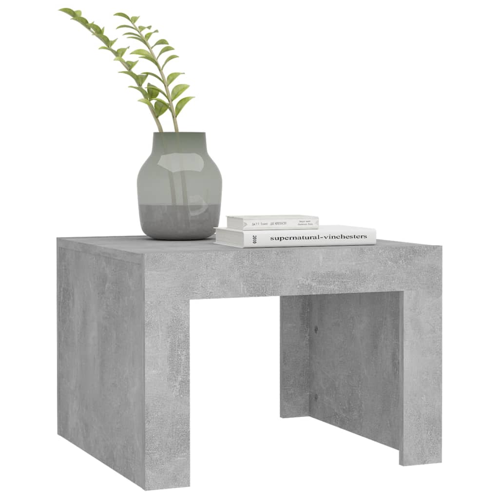 vidaXL Konferenčný stolík betónový sivý 50x50x35 cm drevotrieska