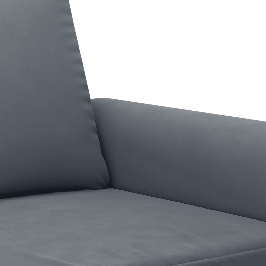 vidaXL 2-dielna sedacia súprava s vankúšmi tmavosivá zamat