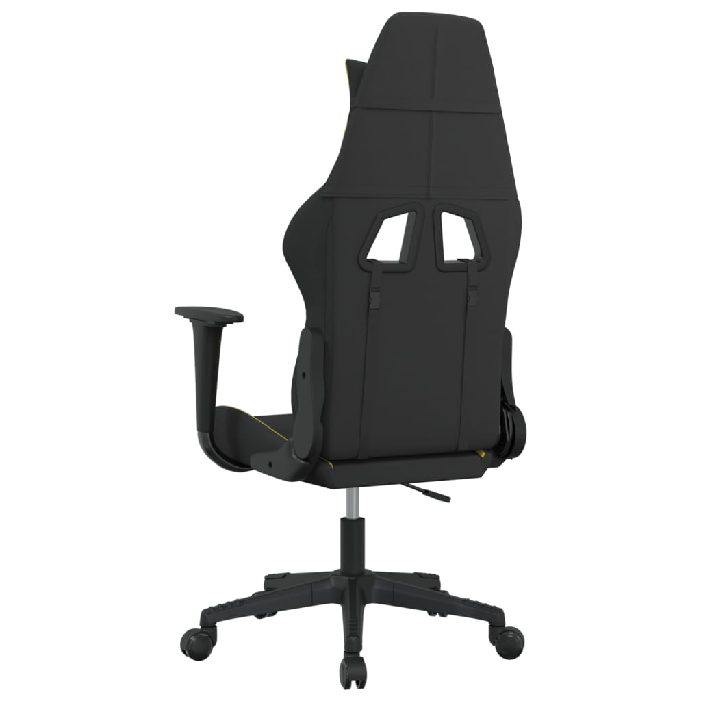 vidaXL Herná stolička čierna a bledozelená látková