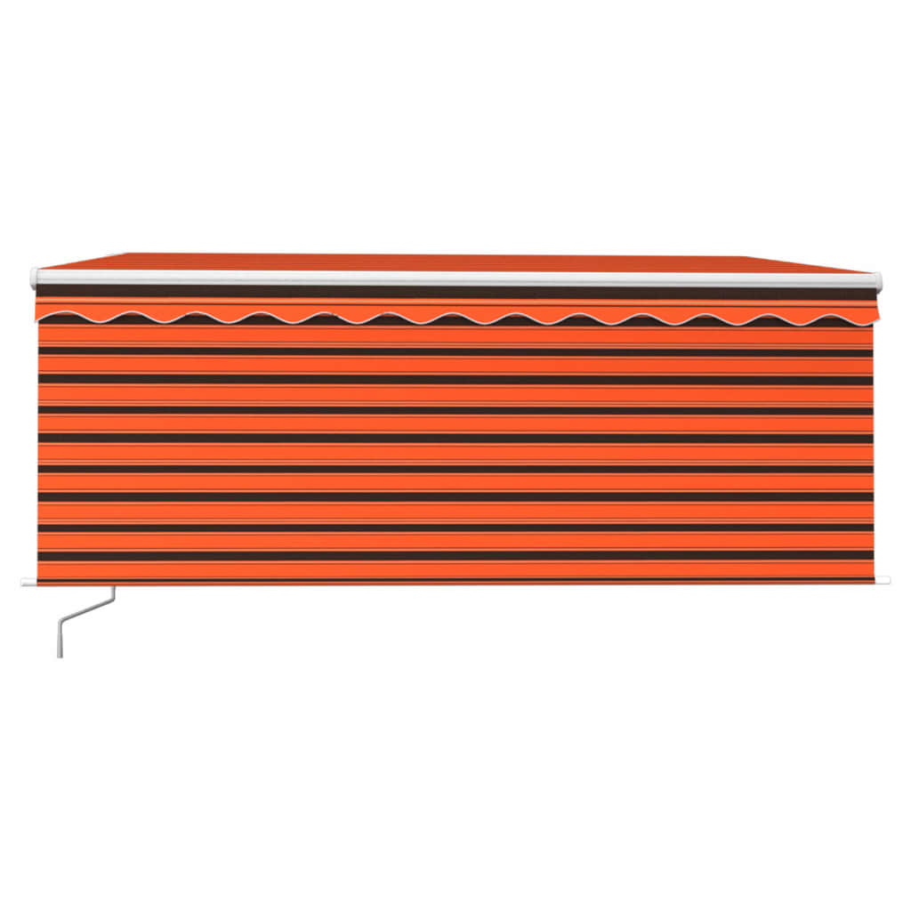 vidaXL Ručne zaťahovacia markíza s tienidlom 3x2,5 m oranžovo-hnedá