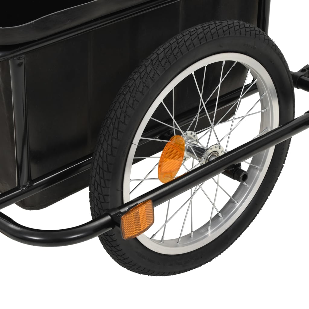 vidaXL Príves na bicykel, čierny 50 l