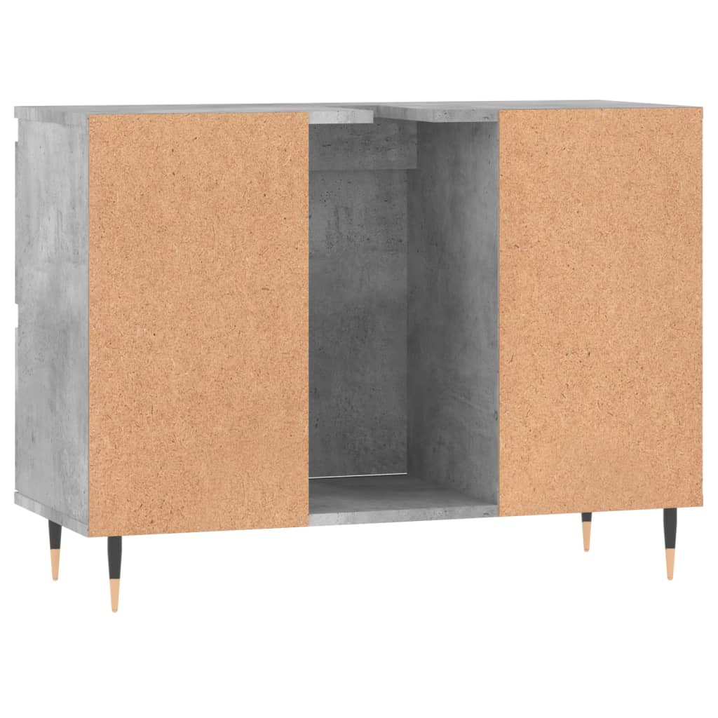 vidaXL Kúpeľňová skrinka betónová sivá 80x33x60 cm kompozitné drevo