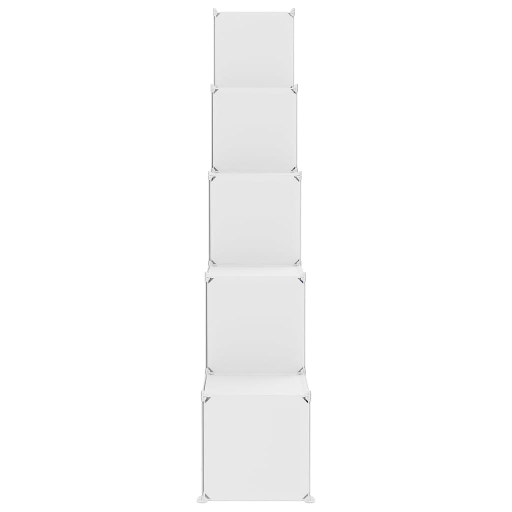 vidaXL Úložná skrinka v tvare kociek pre deti s 15 kockami biela PP