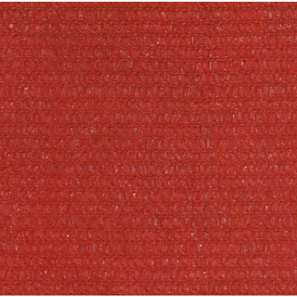 vidaXL Tieniaca plachta 160 g/m² červená 5x5 m HDPE