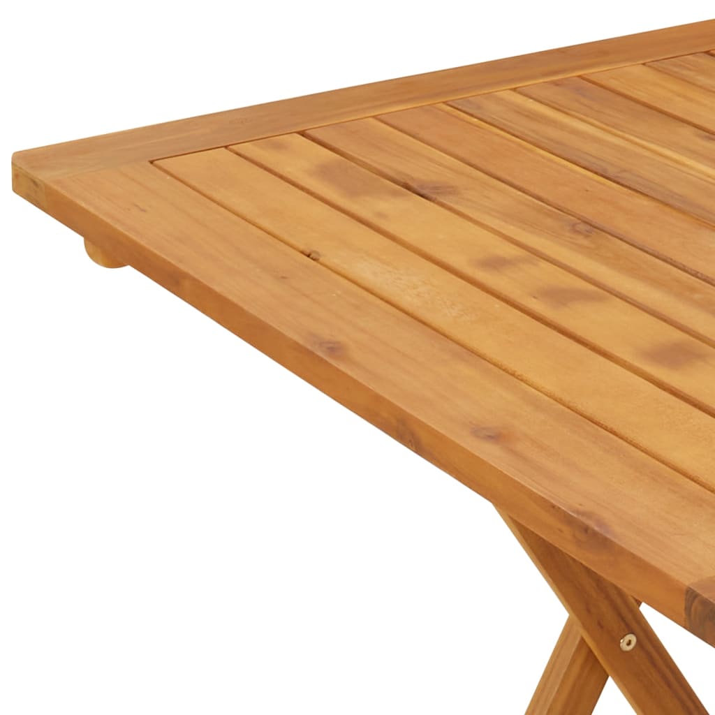 vidaXL Skladací záhradný stôl 70x70x75 cm, akáciový masív