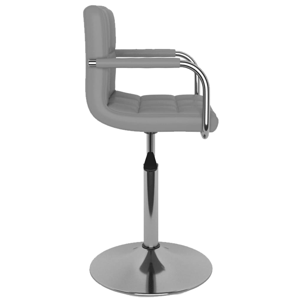 vidaXL Otočné jedálenské stoličky 6 ks sivé umelá koža
