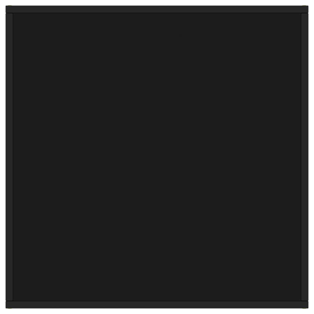 vidaXL Konferenčný stolík, čierny, čierne sklo 80x80x35 cm