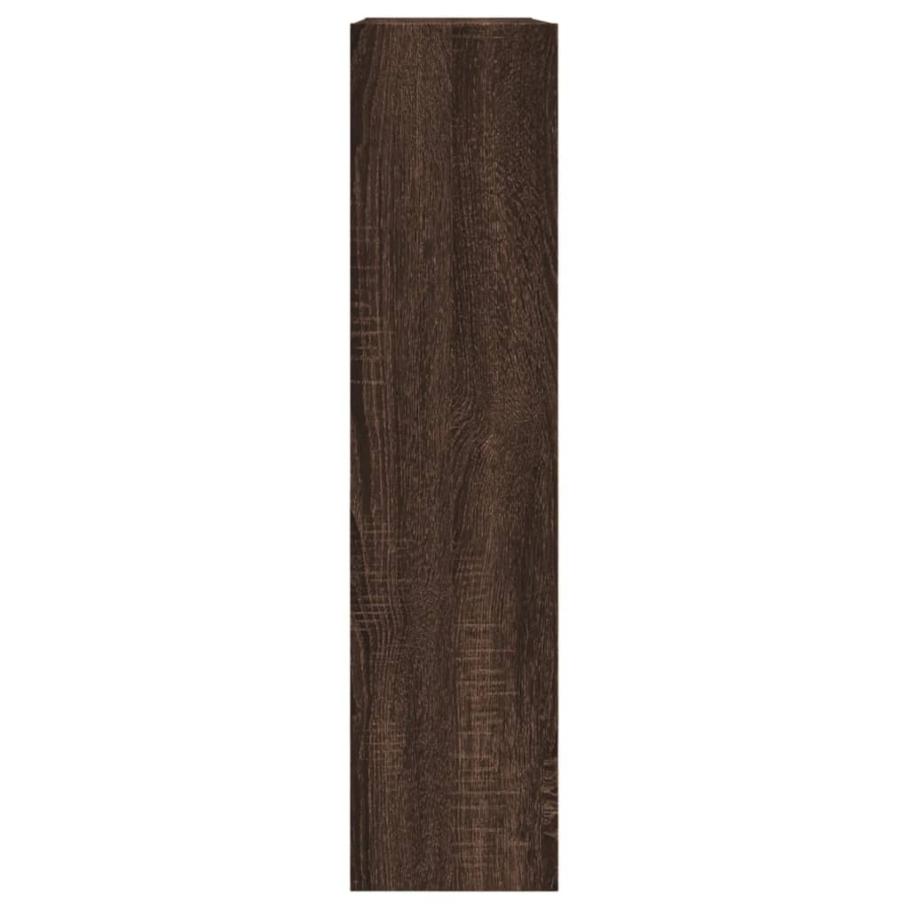 vidaXL Botník hnedý dub 80x21x87,5 cm kompozitné drevo