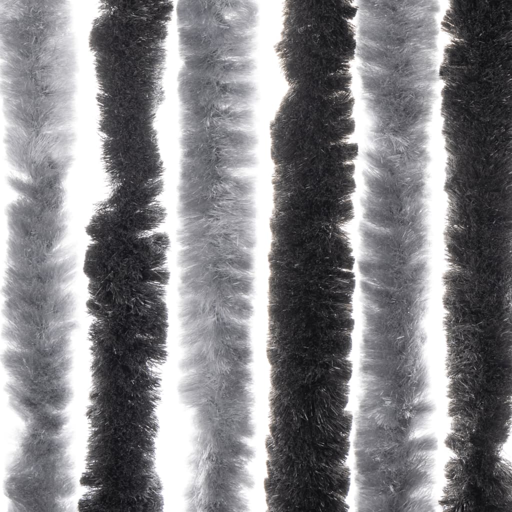 vidaXL Záves proti hmyzu sivý a čierny 90x200 cm ženilka
