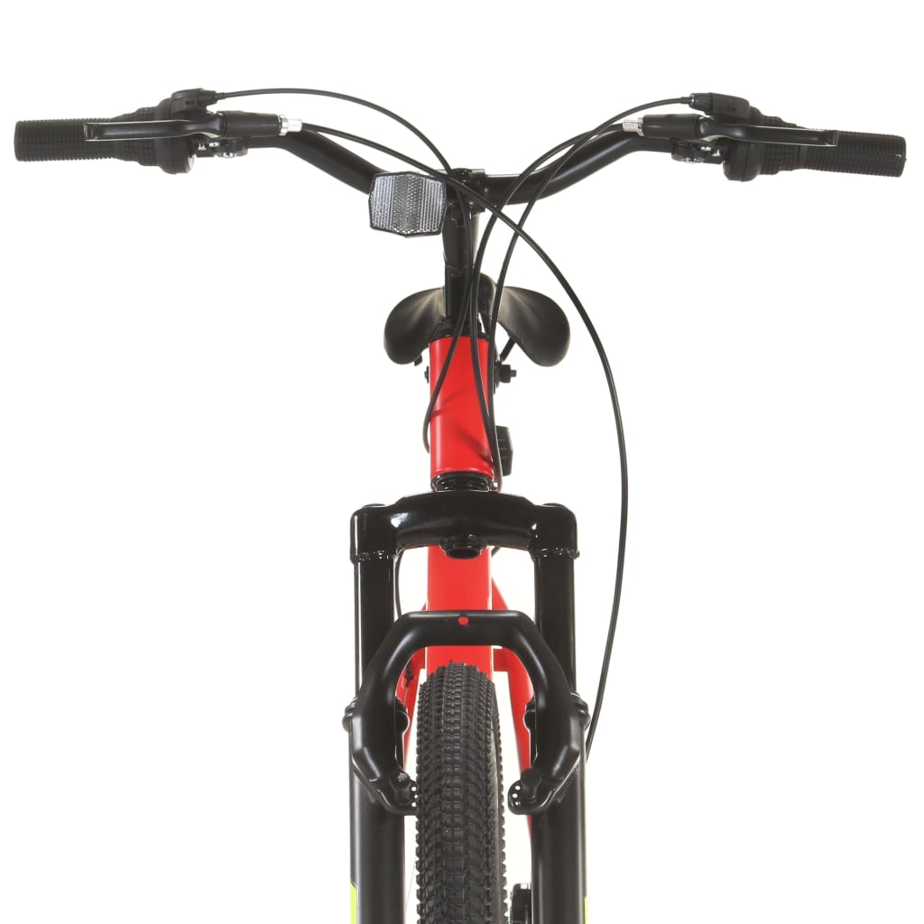 vidaXL Horský bicykel 21 rýchlostí 27,5" koleso 38 cm rám červený