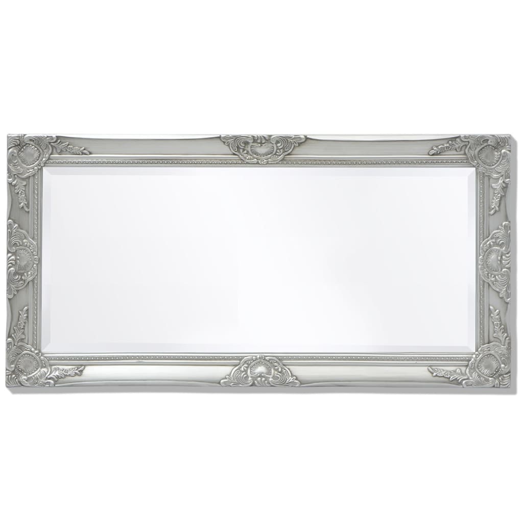 vidaXL Nástenné zrkadlo v barokovom štýle, 100x50 cm, strieborné