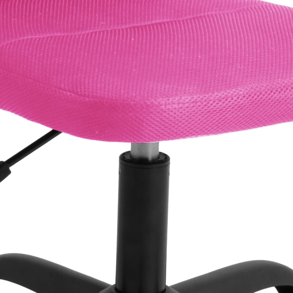 vidaXL Kancelárska stolička, nastaviteľná výška ružová sieťovaná látka