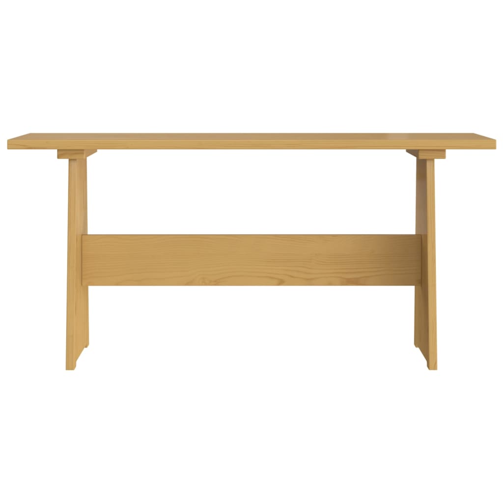 vidaXL Jedálenský stôl s lavicou, medovo hnedý, borovicový masív