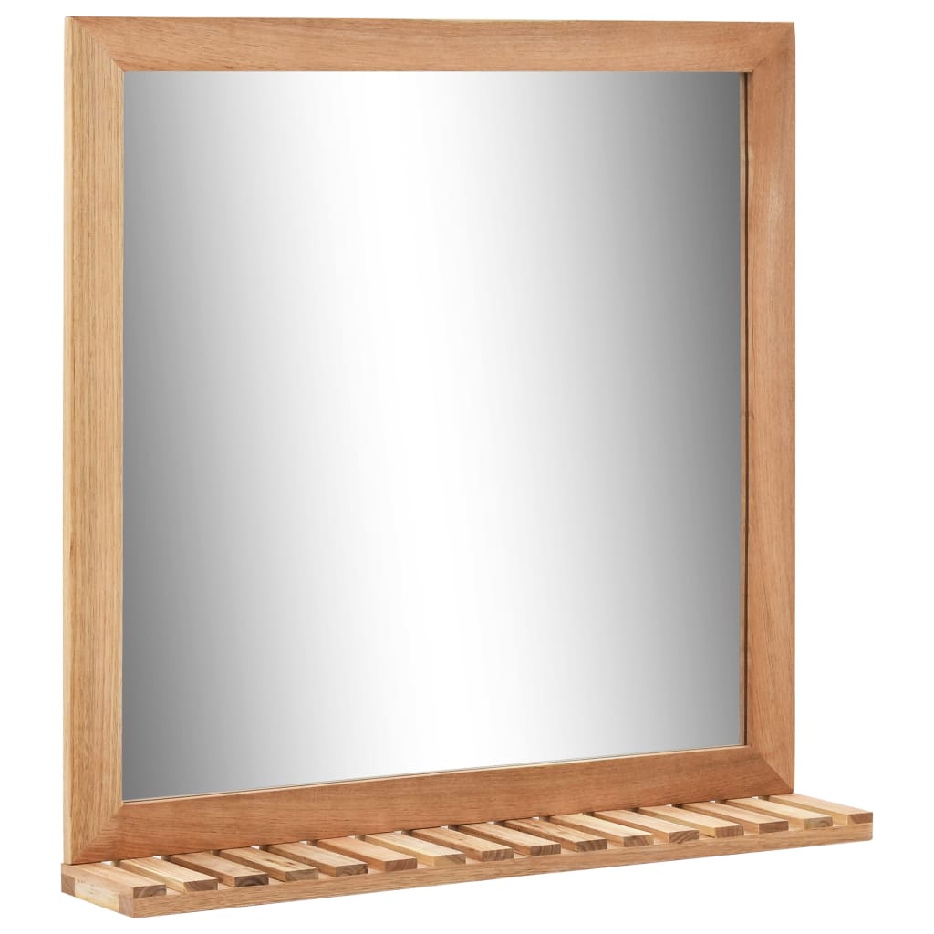 vidaXL Kúpeľňová skrinka so zrkadlom masívne orechové drevo
