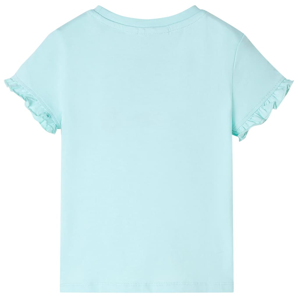 Detské tričko s krátkym rukávom svetlé aqua 92