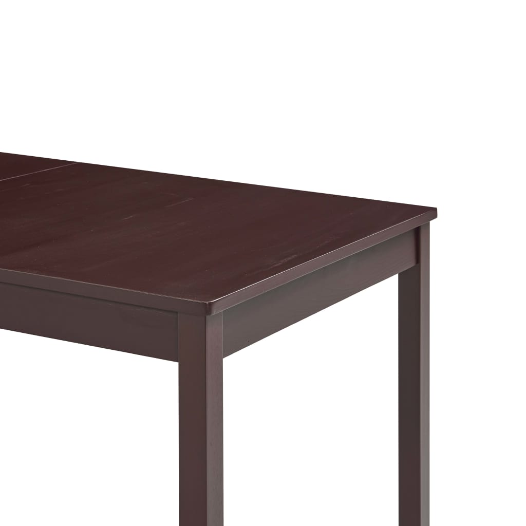vidaXL Jedálenský stôl, tmavohnedý 140x70x73 cm, borovicové drevo