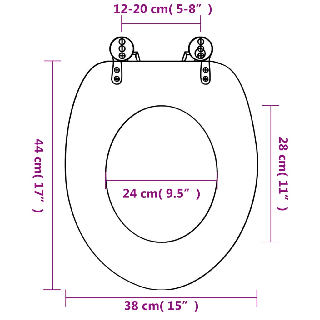 vidaXL WC sedadlá s pomalým sklápaním 2 ks, MDF, motív hviezdic