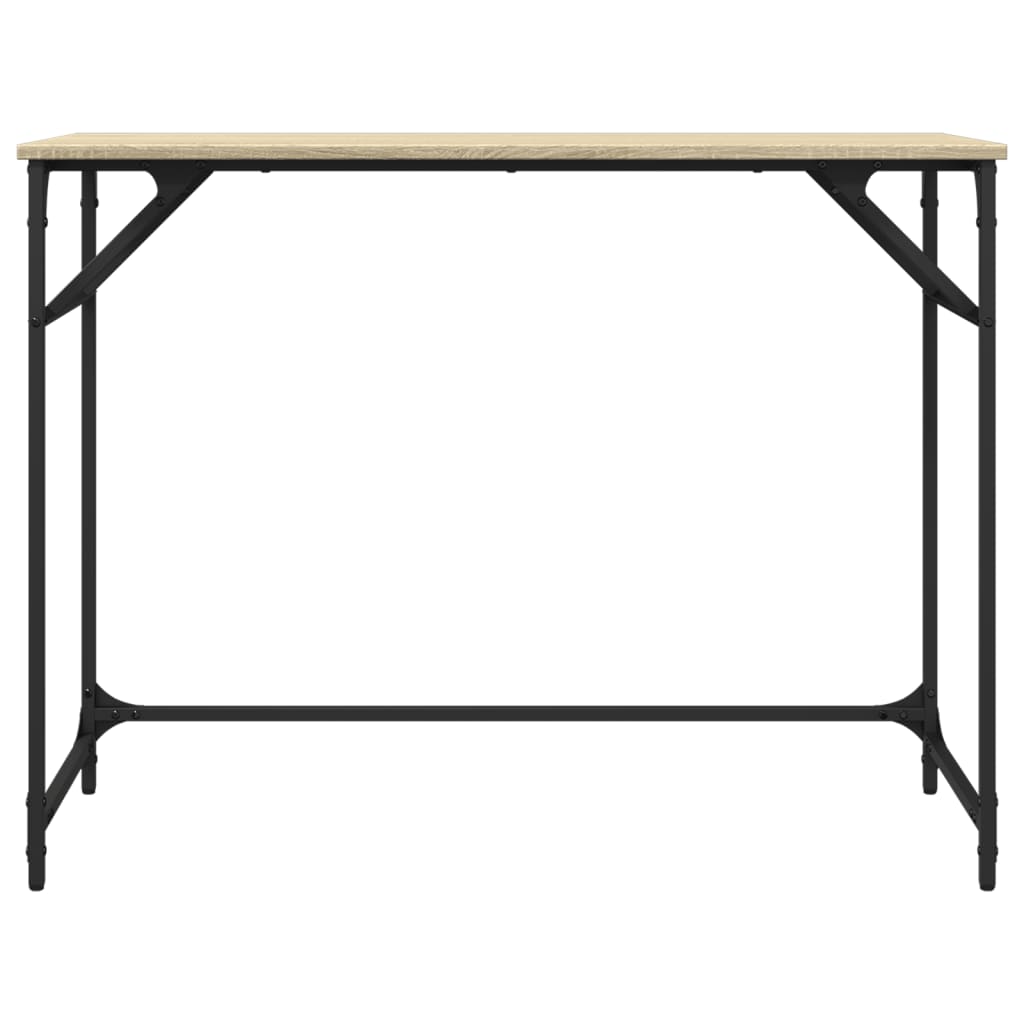 vidaXL Stôl dub sonoma 100x45x76 cm kompozitné drevo a práškovaná oceľ