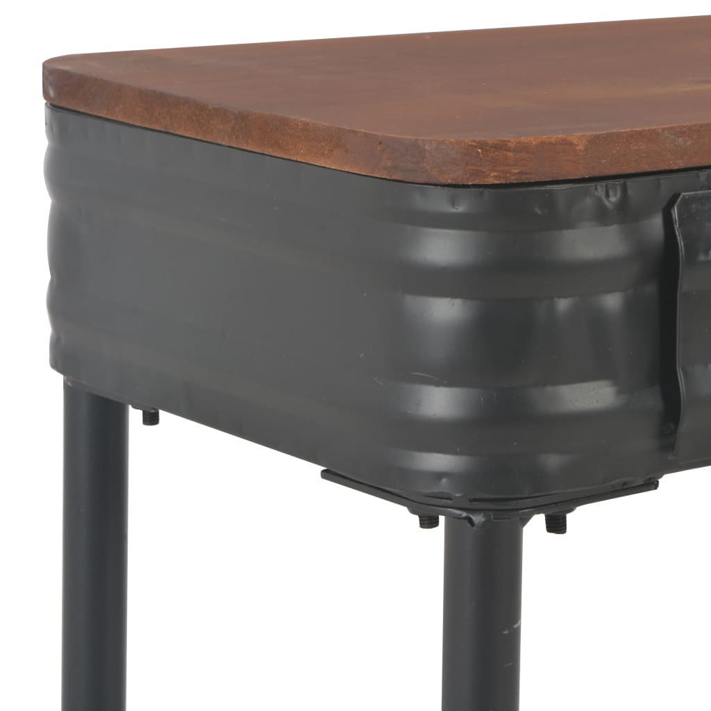 vidaXL Konzolový stolík s 2 zásuvkami 120x30x75 cm jedľové drevo