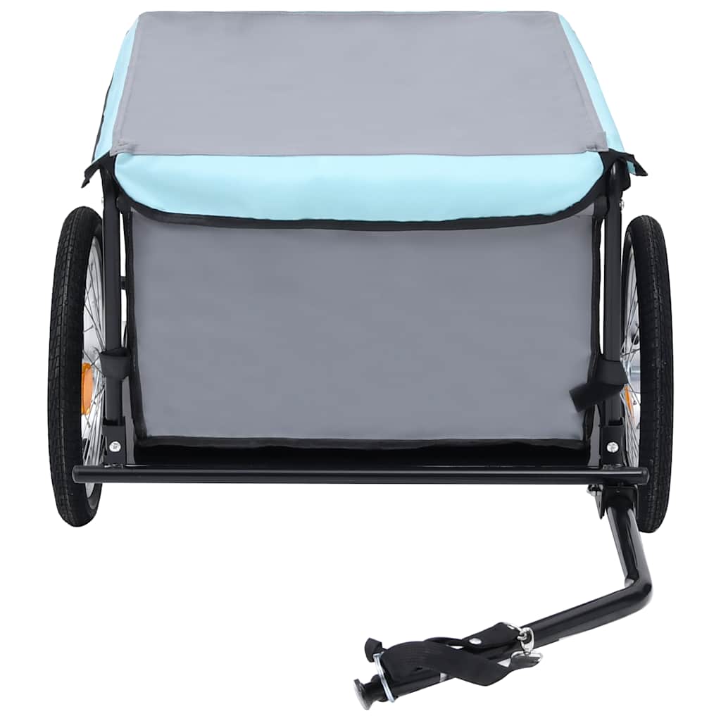 vidaXL Nákladný vozík za bicykel čierno-modrý 65 kg
