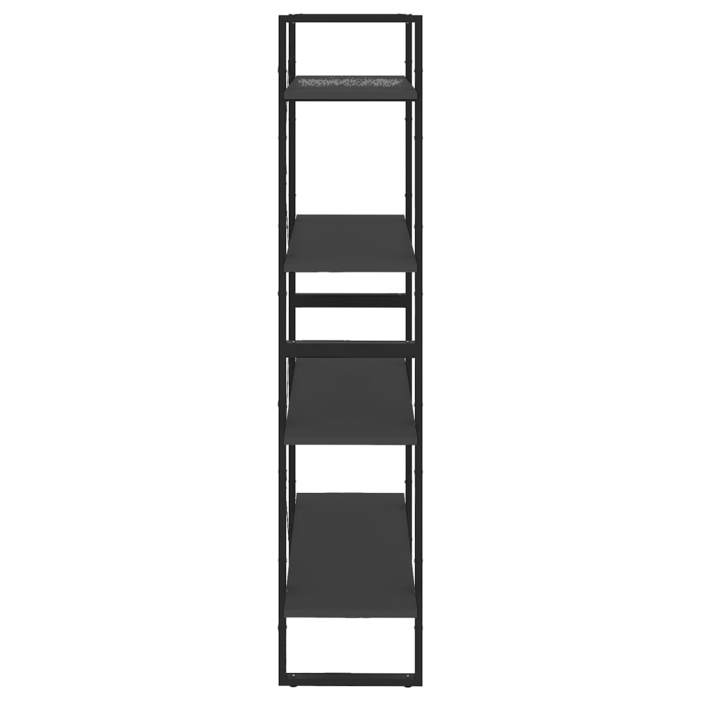vidaXL 4-poschodová knižnica sivá 80x30x140 cm drevotrieska