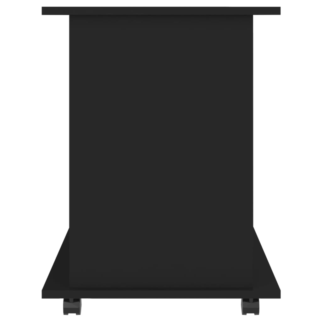 vidaXL Skrinka s kolieskami čierna 60x45x60 cm drevotrieska
