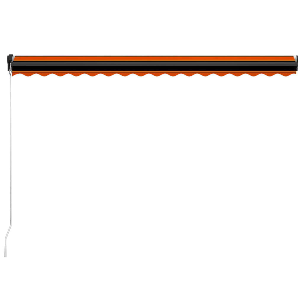 vidaXL Ručne zaťahovacia markíza 400x300 cm oranžová a hnedá
