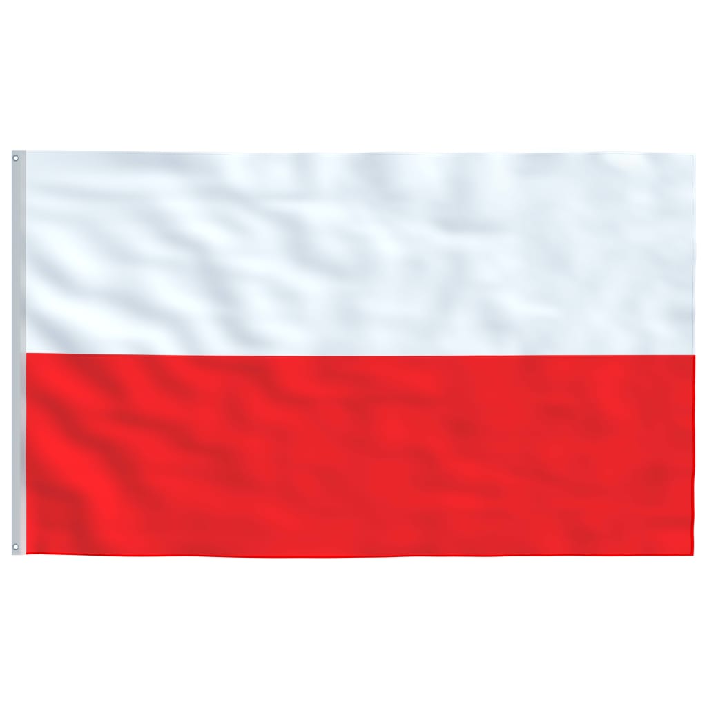 vidaXL Vlajka Poľska a tyč 6,23 m hliník