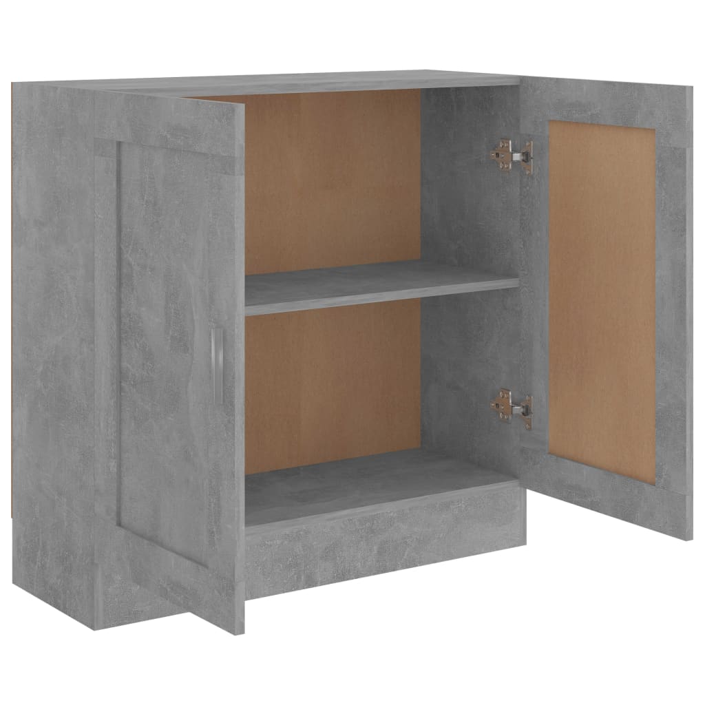 vidaXL Knižnica, betónovo sivá 82,5x30,5x80 cm, kompozitné drevo
