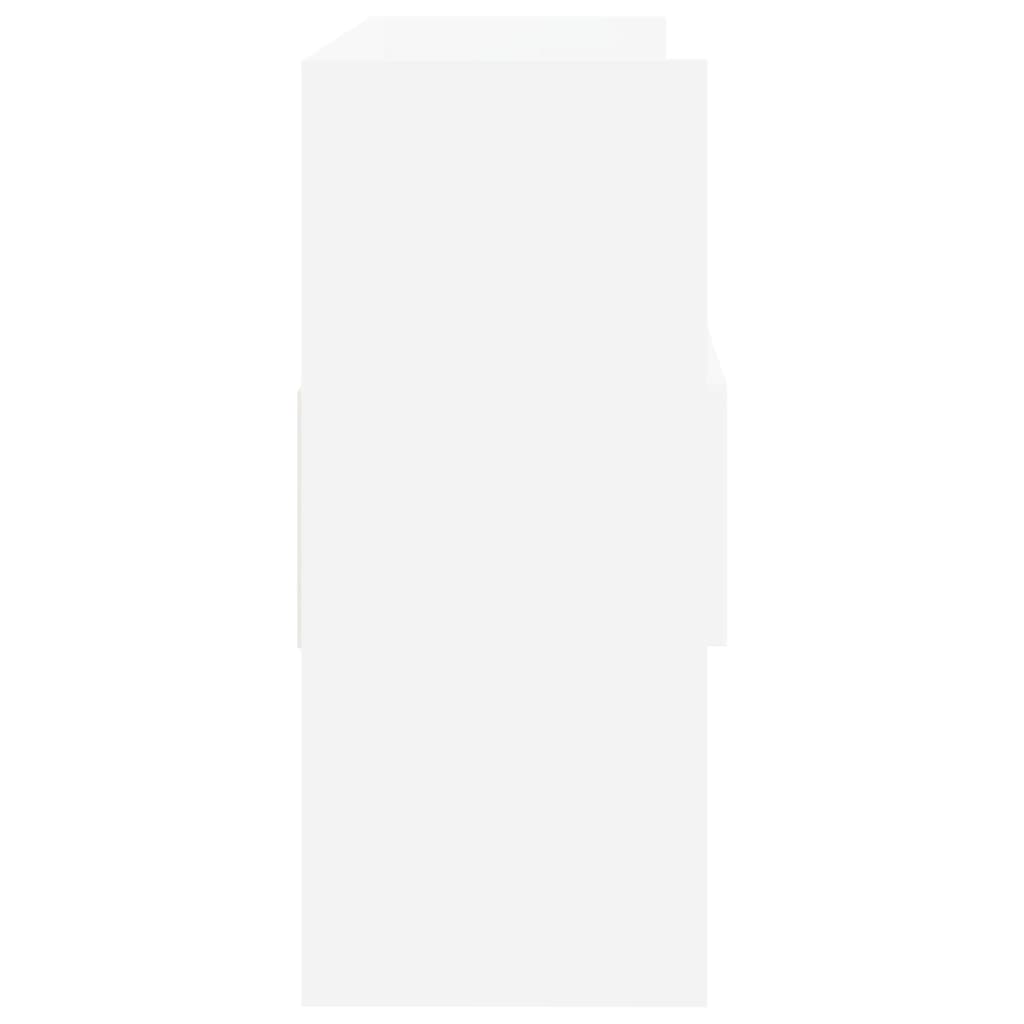 vidaXL Komoda biela 105x30x70 cm drevotrieska