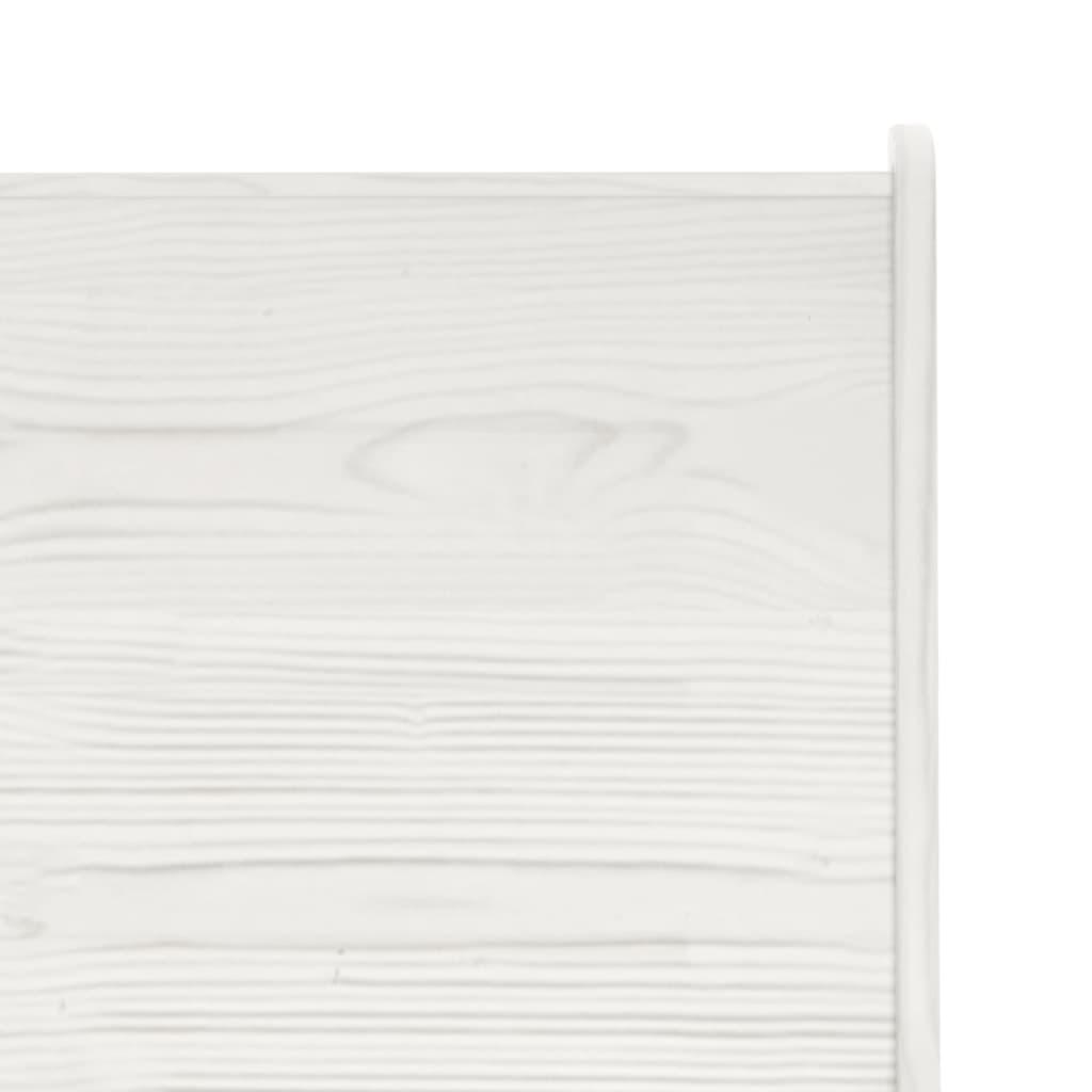vidaXL Rohová lavica 151 cm, borovicový masív, biela