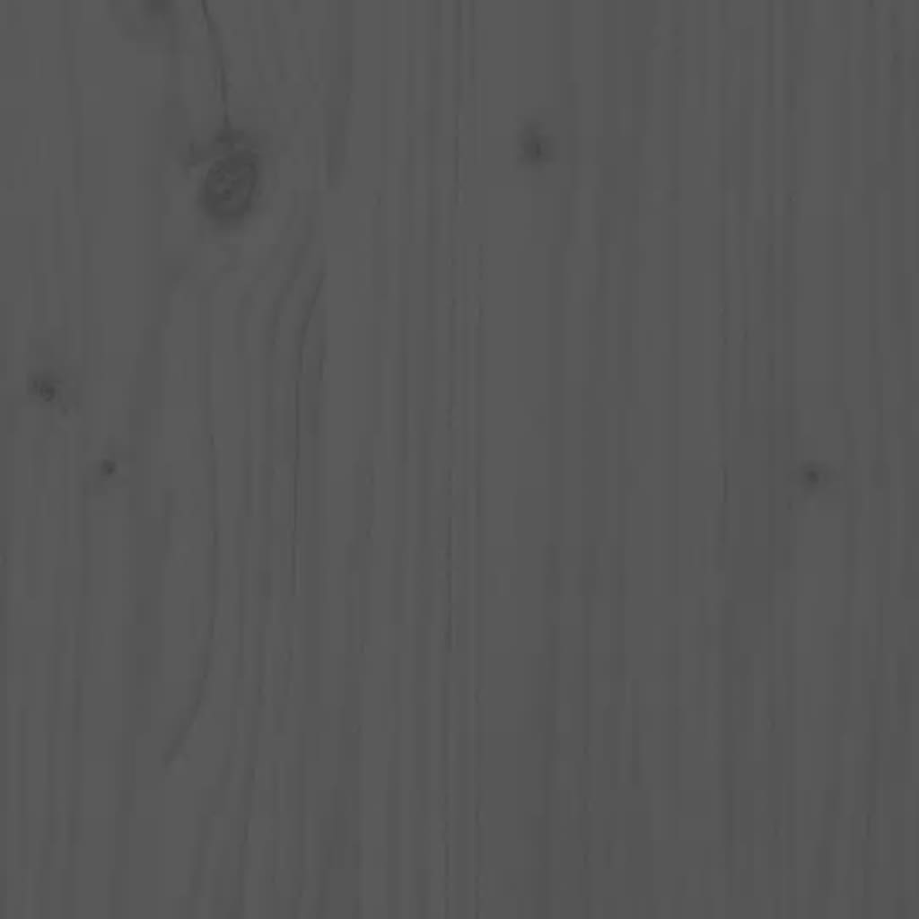 vidaXL Posteľný rám s čelom sivý 90x200 cm masívne drevo